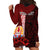 (Custom Personalised) Tahiti Hoodie Dress Polynesian Coat Of Arm With Hibiscus LT9 - Polynesian Pride