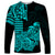 Hawaii Kakau Long Sleeve Shirt Polynesian Floral Tribal Aqua Version LT9 Unisex Aqua - Polynesian Pride