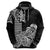 Hawaii Kakau Hoodie Polynesian Floral Tribal Black Version LT9 Zip Hoodie Black - Polynesian Pride