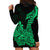 Hawaii Kakau Hoodie Dress Polynesian Floral Tribal Green Version LT9 - Polynesian Pride