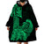 Hawaii Kakau Wearable Blanket Hoodie Polynesian Floral Tribal Green Version LT9 - Polynesian Pride