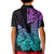 Hawaii Kakau Kid Polo Shirt Polynesian Floral Tribal Heliotrope Version LT9 - Polynesian Pride