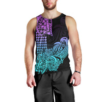 Hawaii Kakau Men Tank Top Polynesian Floral Tribal Heliotrope Version LT9 - Polynesian Pride
