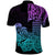 Hawaii Kakau Polo Shirt Polynesian Floral Tribal Heliotrope Version LT9 - Polynesian Pride