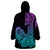 Hawaii Kakau Wearable Blanket Hoodie Polynesian Floral Tribal Heliotrope Version LT9 - Polynesian Pride