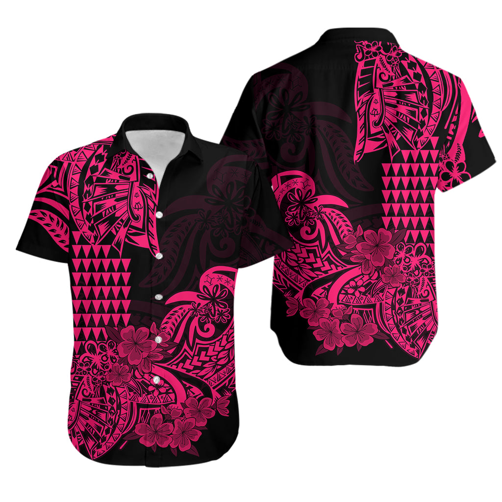 Hawaii Kakau Hawaiian Shirt Polynesian Floral Tribal Pink Version LT9 Pink - Polynesian Pride