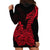 Hawaii Kakau Hoodie Dress Polynesian Floral Tribal Red Version LT9 - Polynesian Pride