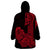 Hawaii Kakau Wearable Blanket Hoodie Polynesian Floral Tribal Red Version LT9 - Polynesian Pride