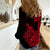 Hawaii Kakau Women Casual Shirt Polynesian Floral Tribal Red Version LT9 - Polynesian Pride