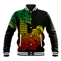 Hawaii Kakau Baseball Jacket Polynesian Floral Tribal Reggae Version LT9 Unisex Reggae - Polynesian Pride