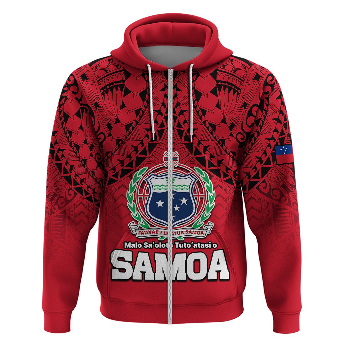 Polynesian Independent State of Samoa Red Hoodie LT9 - Polynesian Pride