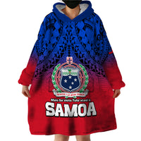 Polynesian Independent State of Samoa Gradient Wearable Blanket Hoodie LT9 - Polynesian Pride
