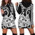 (Custom Personalised) Aloha Hula Girl Hawaiian Tribal and Simple Kakau Hoodie Dress LT9 Black - Polynesian Pride