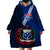 Samoa Wearable Blanket Hoodie Happy Independence Day Samoan Blue Pattern LT14 - Polynesian Pride