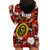 Hawaii State Hoodie Dress Tropical Flowers Mix Tartan Red Version LT14 - Polynesian Pride