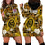 Hawaii State Hoodie Dress Tropical Flowers Mix Tartan Gold Version LT14 Gold - Polynesian Pride