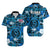 Hawaii State Hawaiian Shirt Tropical Flowers Mix Tartan Blue Version LT14 Blue - Polynesian Pride