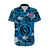 (Custom Personalised) Hawaii State Hawaiian Shirt Tropical Flowers Mix Tartan Blue Version LT14 - Polynesian Pride