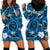 (Custom Personalised) Hawaii State Hoodie Dress Tropical Flowers Mix Tartan Blue Version LT14 Blue - Polynesian Pride