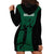 Hawaii Volleyball Hoodie Dress Hawaiian Kakau Green Style LT14 - Polynesian Pride