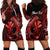 (Custom Personalised) Hawaii Hammerhead Shark Hoodie Dress Polynesian Kakau With Kanaka Red LT14 Red - Polynesian Pride