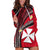 (Custom Personalised) Wallis And Futuna Hoodie Dress Plumeria Flowers With Red Polynesian Pattern LT14 - Polynesian Pride