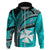 Custom Wallis and Futuna Hoodie Plumeria Flowers With Turquoise Polynesian Pattern LT14 - Polynesian Pride