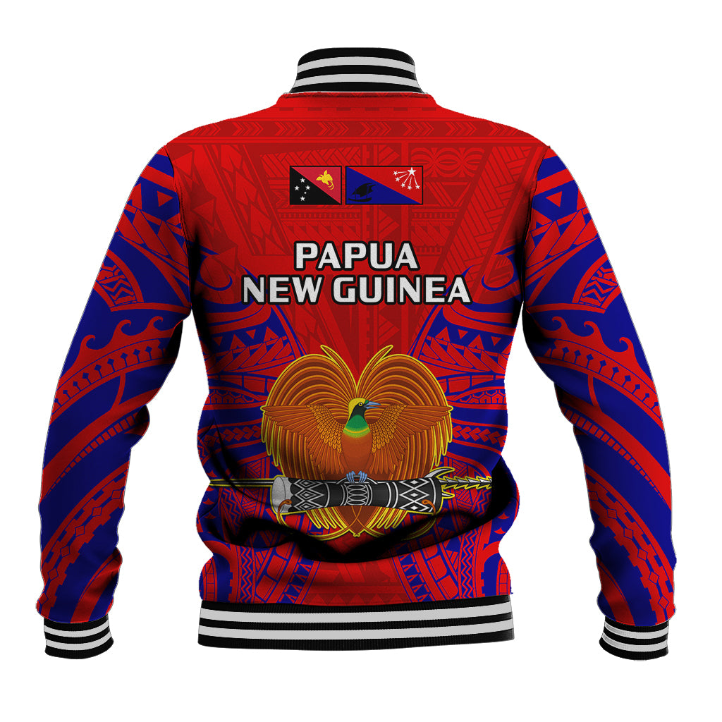 Papua New Guinea Baseball Jacket Central Province Mix Coat Of Arms Polynesian Art LT14 - Polynesian Pride