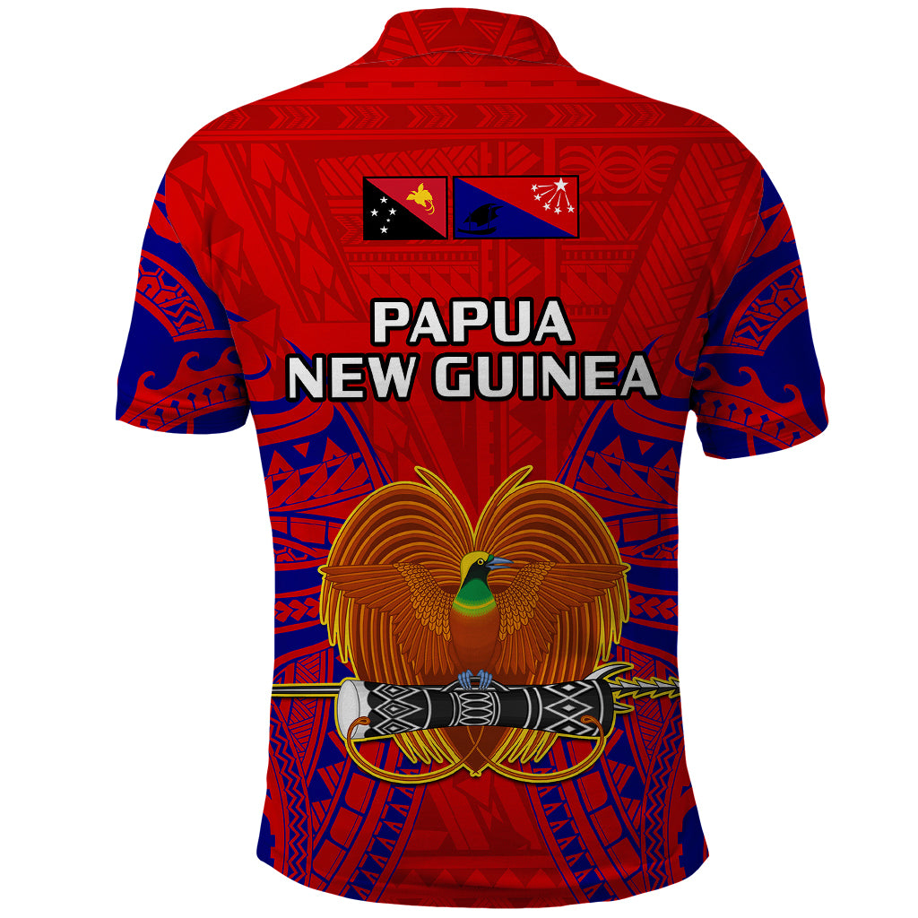 Papua New Guinea Polo Shirt Central Province Mix Coat Of Arms Polynesian Art LT14 - Polynesian Pride