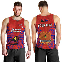 (Custom Personalised) Papua New Guinea Men Tank Top Central Province Mix Coat Of Arms Polynesian Art LT14 - Polynesian Pride