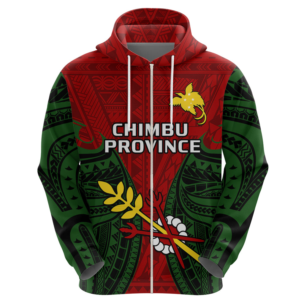 Papua New Guinea Hoodie Chimbu Province Mix Coat of Arms Polynesian Art LT14 - Polynesian Pride
