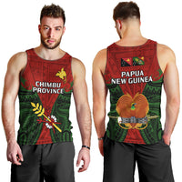 Papua New Guinea Men Tank Top Chimbu Province Mix Coat Of Arms Polynesian Art LT14 - Polynesian Pride