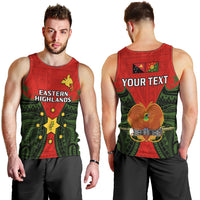 (Custom Personalised) Papua New Guinea Men Tank Top Eastern Highlands Province Mix Coat Of Arms Polynesian Art LT14 - Polynesian Pride