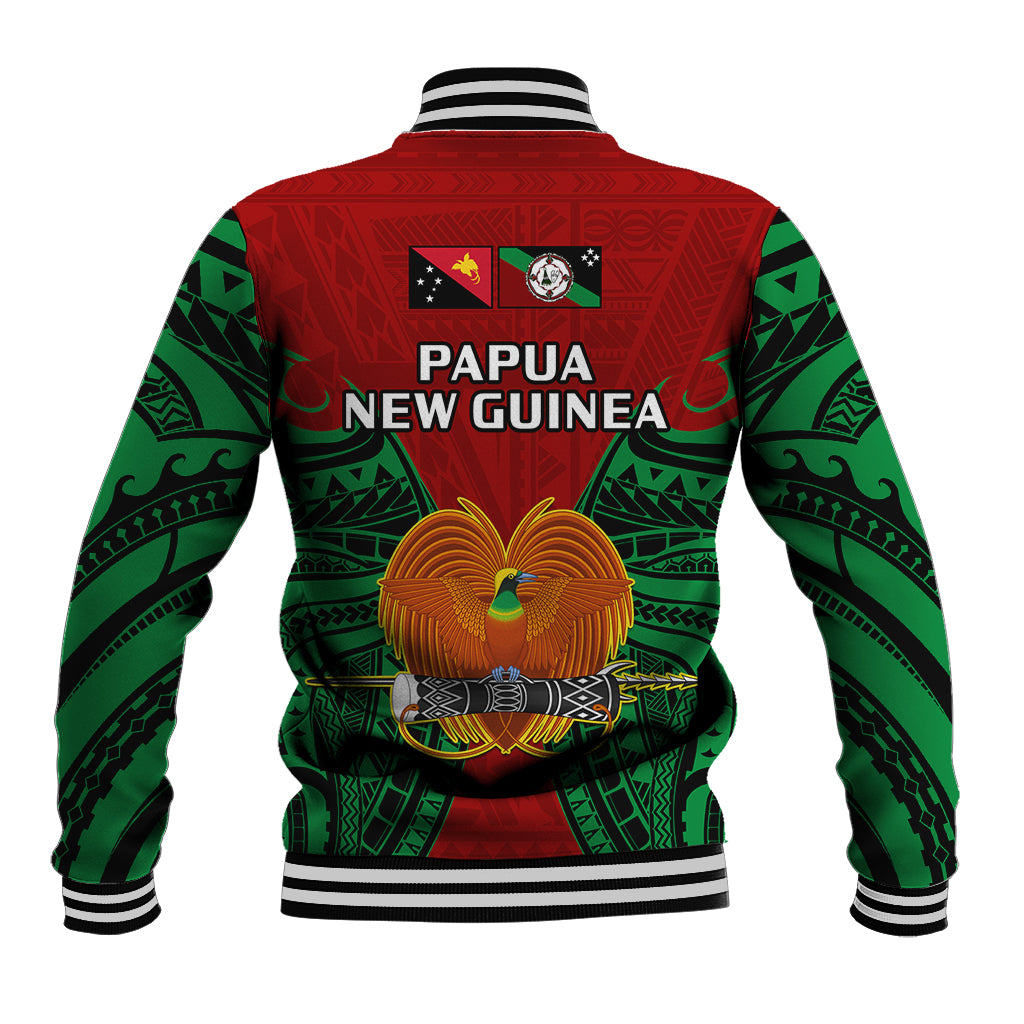 Papua New Guinea Baseball Jacket East New Britain Province Mix Coat Of Arms Polynesian Art LT14 - Polynesian Pride