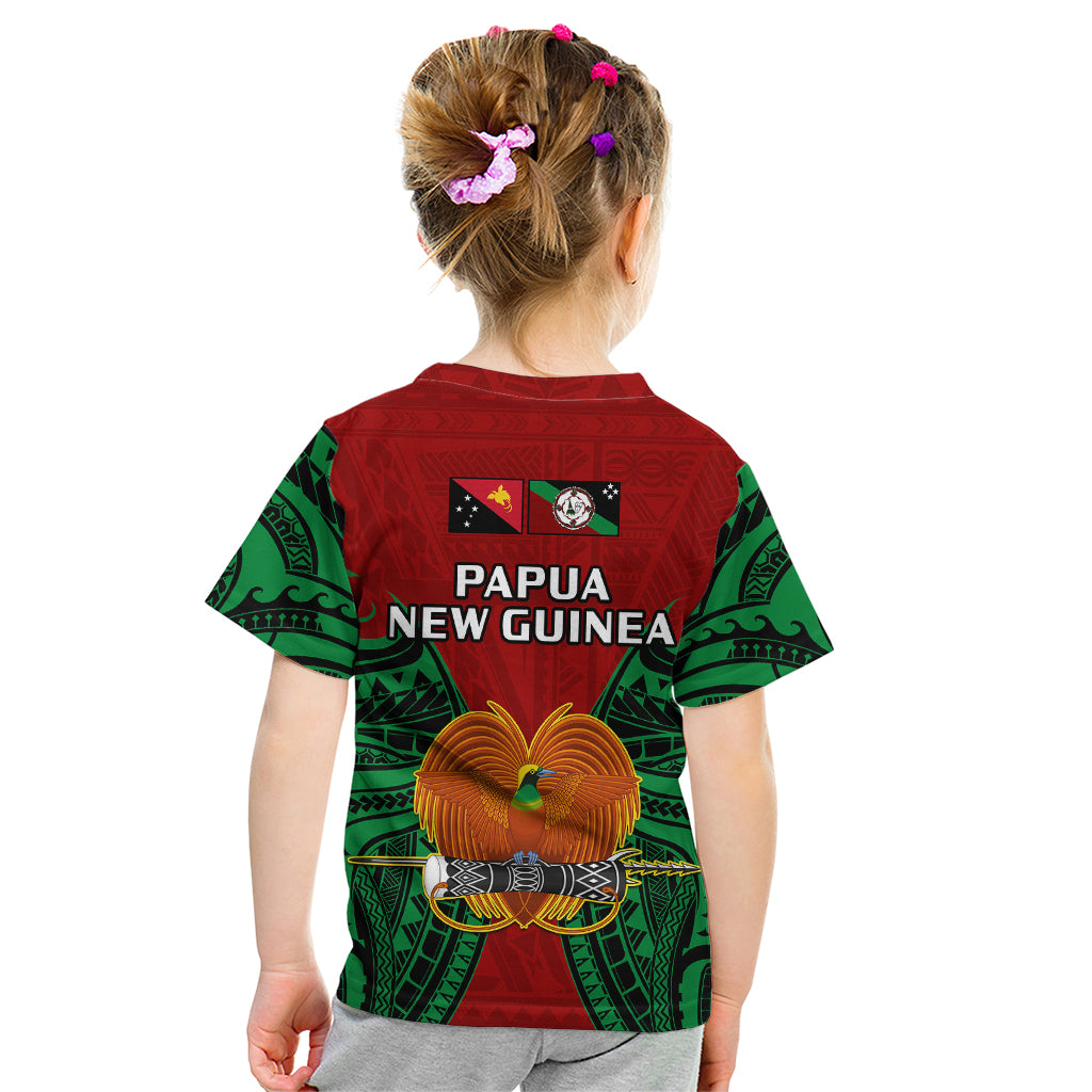Papua New Guinea Kid T Shirt East New Britain Province Mix Coat Of Arms Polynesian Art LT14 - Polynesian Pride