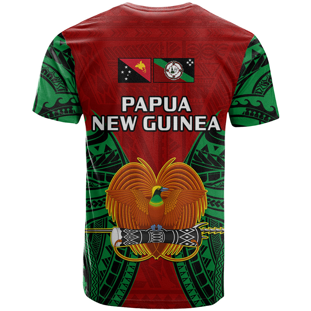 Papua New Guinea T Shirt East New Britain Province Mix Coat Of Arms Polynesian Art LT14 - Polynesian Pride