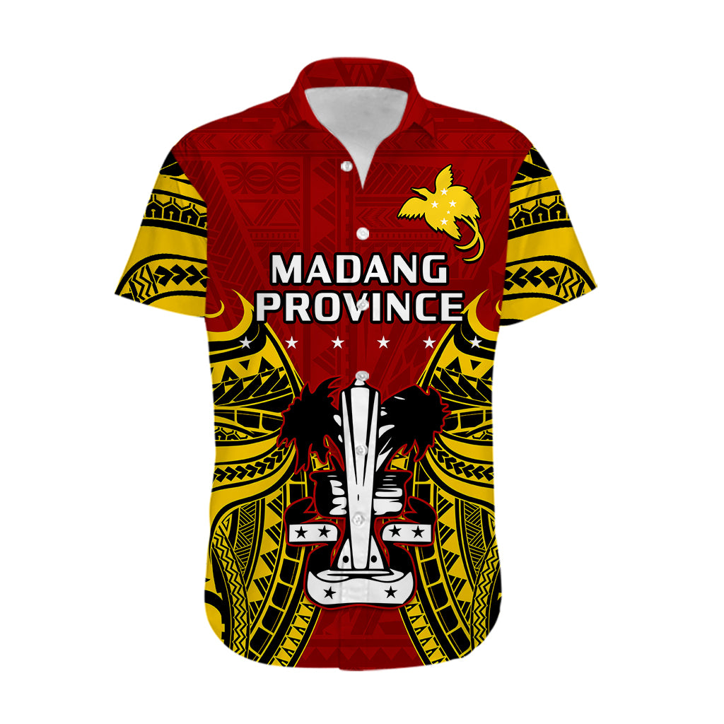 Papua New Guinea Hawaiian Shirt Madang Province Mix Coat Of Arms Polynesian Art LT14 - Polynesian Pride