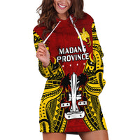 (Custom Personalised) Papua New Guinea Hoodie Dress Madang Province Mix Coat Of Arms Polynesian Art LT14 - Polynesian Pride