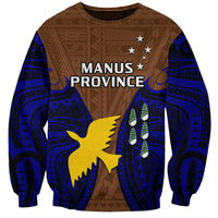 (Custom Personalised) Papua New Guinea Sweatshirt Manus Province Mix Coat Of Arms Polynesian Art LT14 Unisex Brown - Polynesian Pride