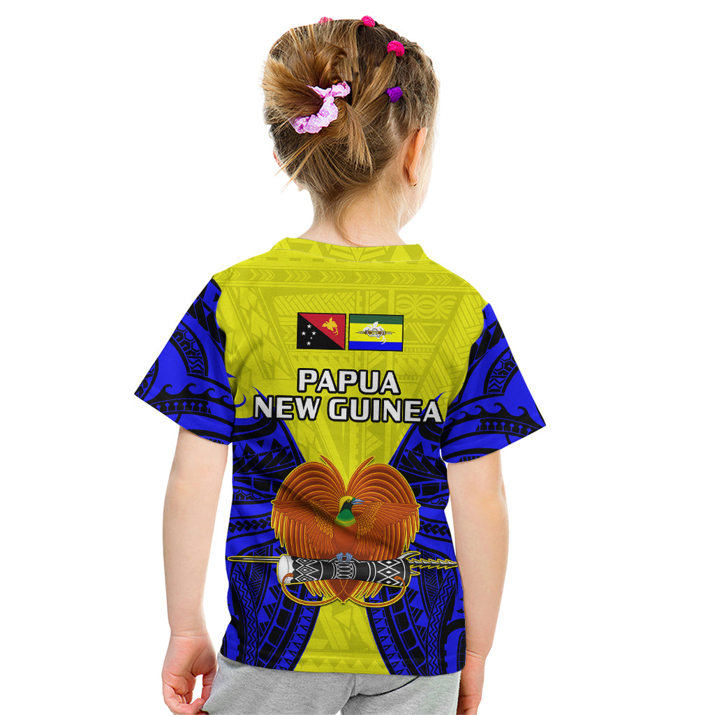 Papua New Guinea Kid T Shirt Morobe Province Mix Coat Of Arms Polynesian Art LT14 - Polynesian Pride