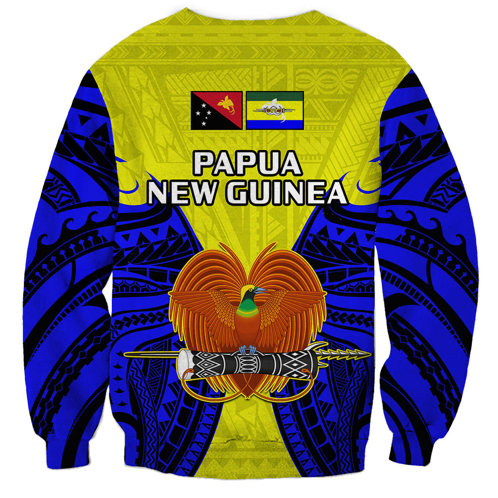 Papua New Guinea Sweatshirt Morobe Province Mix Coat Of Arms Polynesian Art LT14 - Polynesian Pride