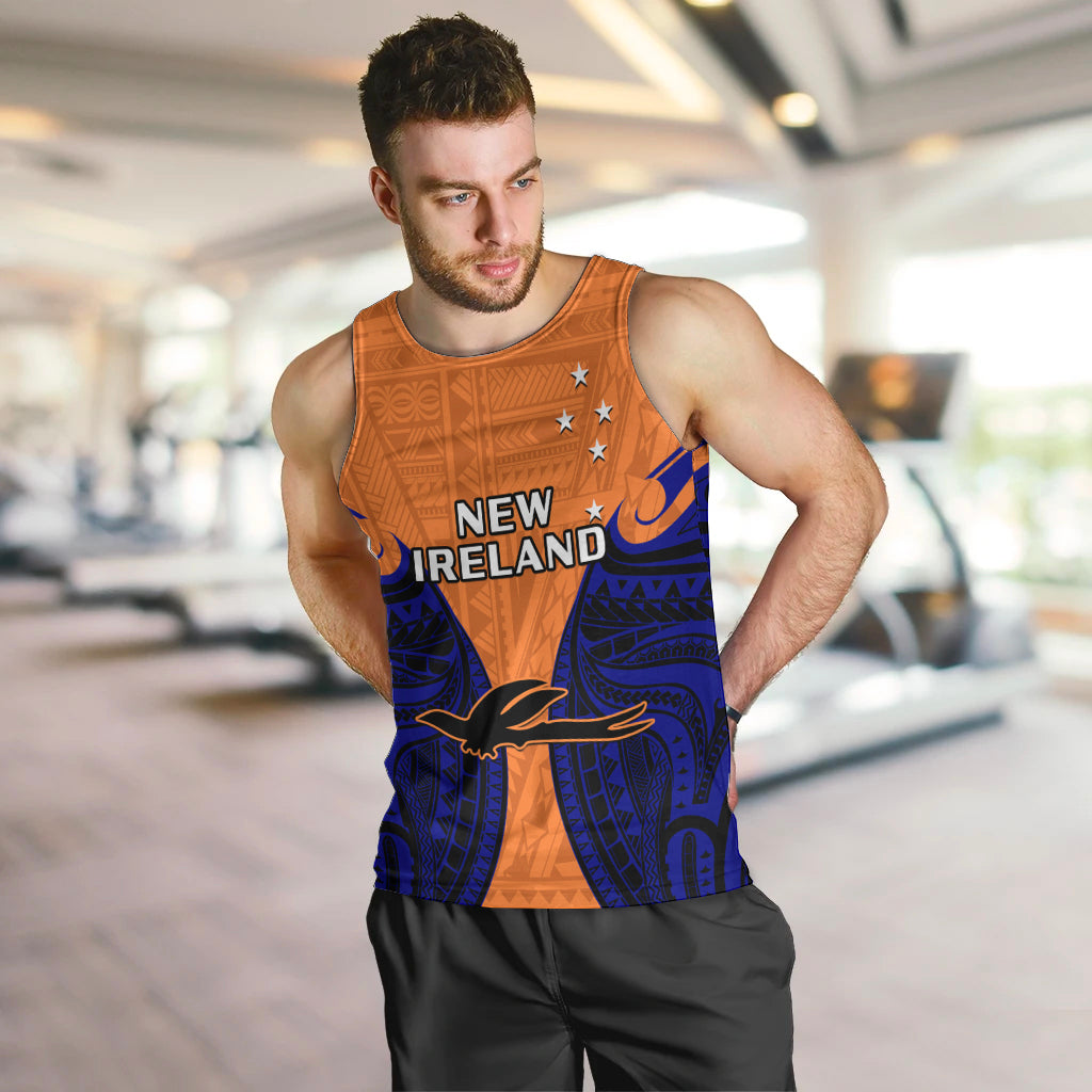 Papua New Guinea Men Tank Top New Ireland Province Mix Coat Of Arms Polynesian Art LT14 - Polynesian Pride