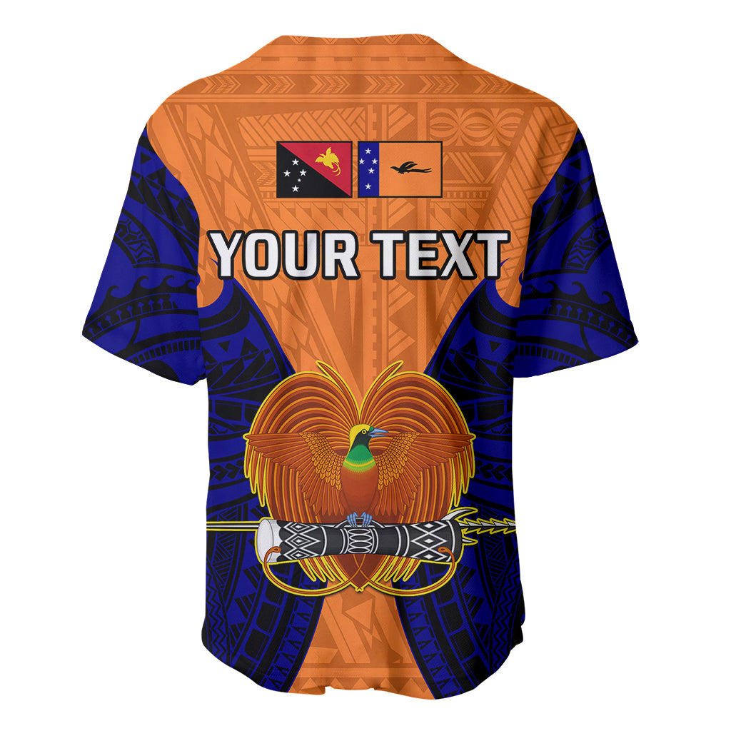 (Custom Personalised) Papua New Guinea Baseball Jersey New Ireland Province Mix Coat Of Arms Polynesian Art LT14 - Polynesian Pride