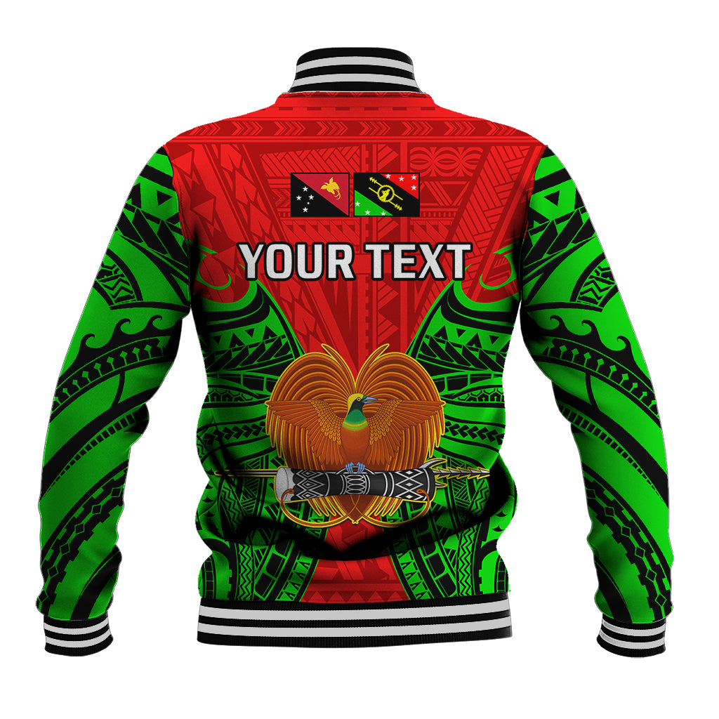 (Custom Personalised) Papua New Guinea Baseball Jacket Southern Highlands Province Mix Coat Of Arms Polynesian Art LT14 - Polynesian Pride