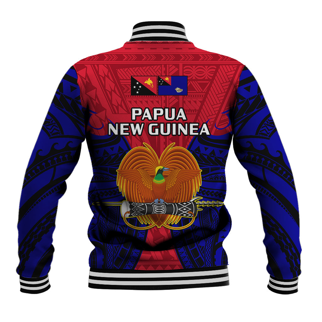 Papua New Guinea Baseball Jacket West New Britain Province Mix Coat Of Arms Polynesian Art LT14 - Polynesian Pride