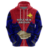 Papua New Guinea Hoodie West New Britain Province Mix Coat of Arms Polynesian Art LT14 - Polynesian Pride