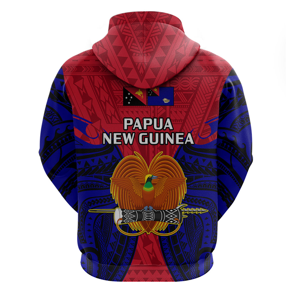 Papua New Guinea Hoodie West New Britain Province Mix Coat of Arms Polynesian Art LT14 - Polynesian Pride