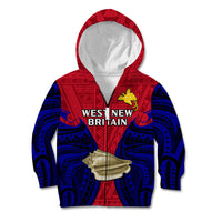 Papua New Guinea Kid Hoodie West New Britain Province Mix Coat Of Arms Polynesian Art LT14 - Polynesian Pride