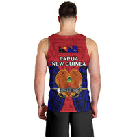 Papua New Guinea Men Tank Top West New Britain Province Mix Coat Of Arms Polynesian Art LT14 - Polynesian Pride