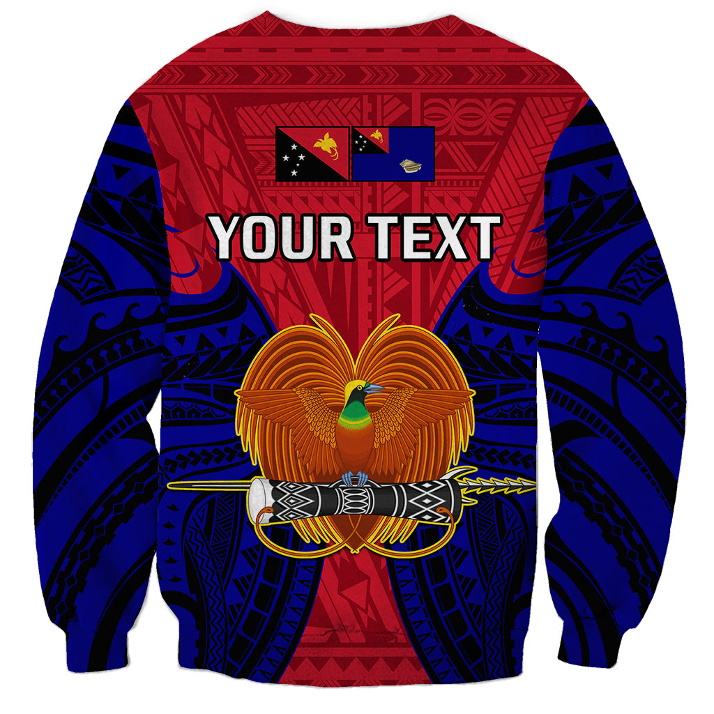 (Custom Personalised) Papua New Guinea Sweatshirt West New Britain Province Mix Coat Of Arms Polynesian Art LT14 - Polynesian Pride